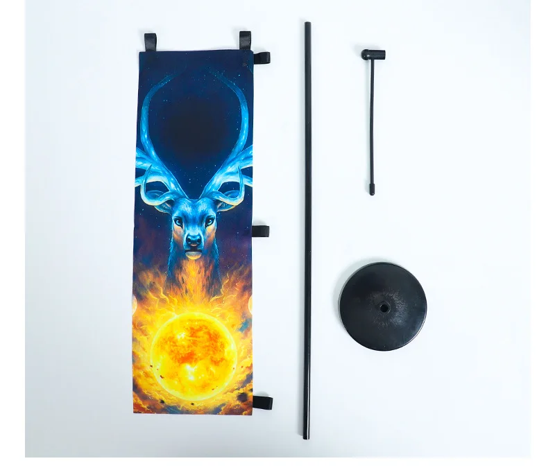 Factory Cheap High Quality 13*36cm Custom Logo Table Flag Mini Nobori Flag with Pole Stand Base