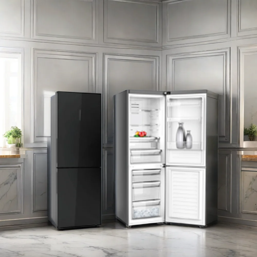 Large Energy-Saving Double Door Frost-Free Refrigerator for Home or Hotel Use Bottom Freezer with Automatic Defrost