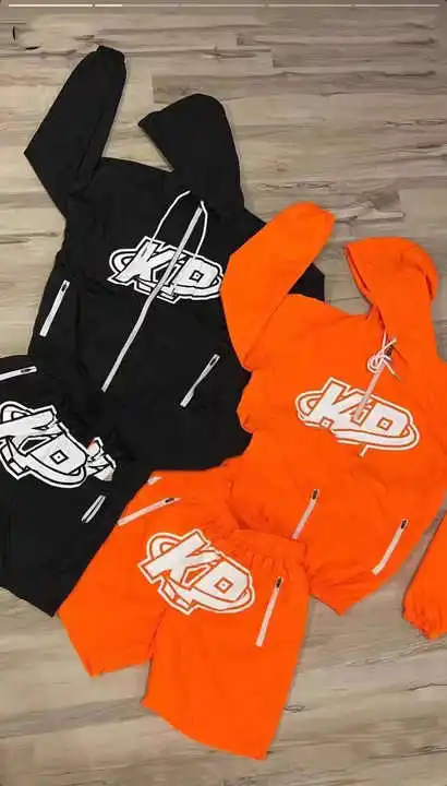 Спортивный костюм из двух предметов с логотипом на заказ короткий комплект дизайнерская уличная одежда мужская Светоотражающая ветровка куртка