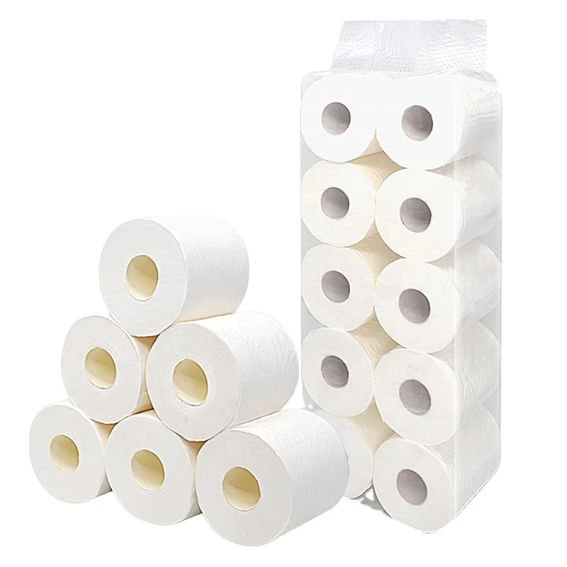 Состоящая из тефлона (OEM 4-слойная оптовая цена nonbleaching ванная комната Bamboo сырья древсной массы рулон туалетной бумаги