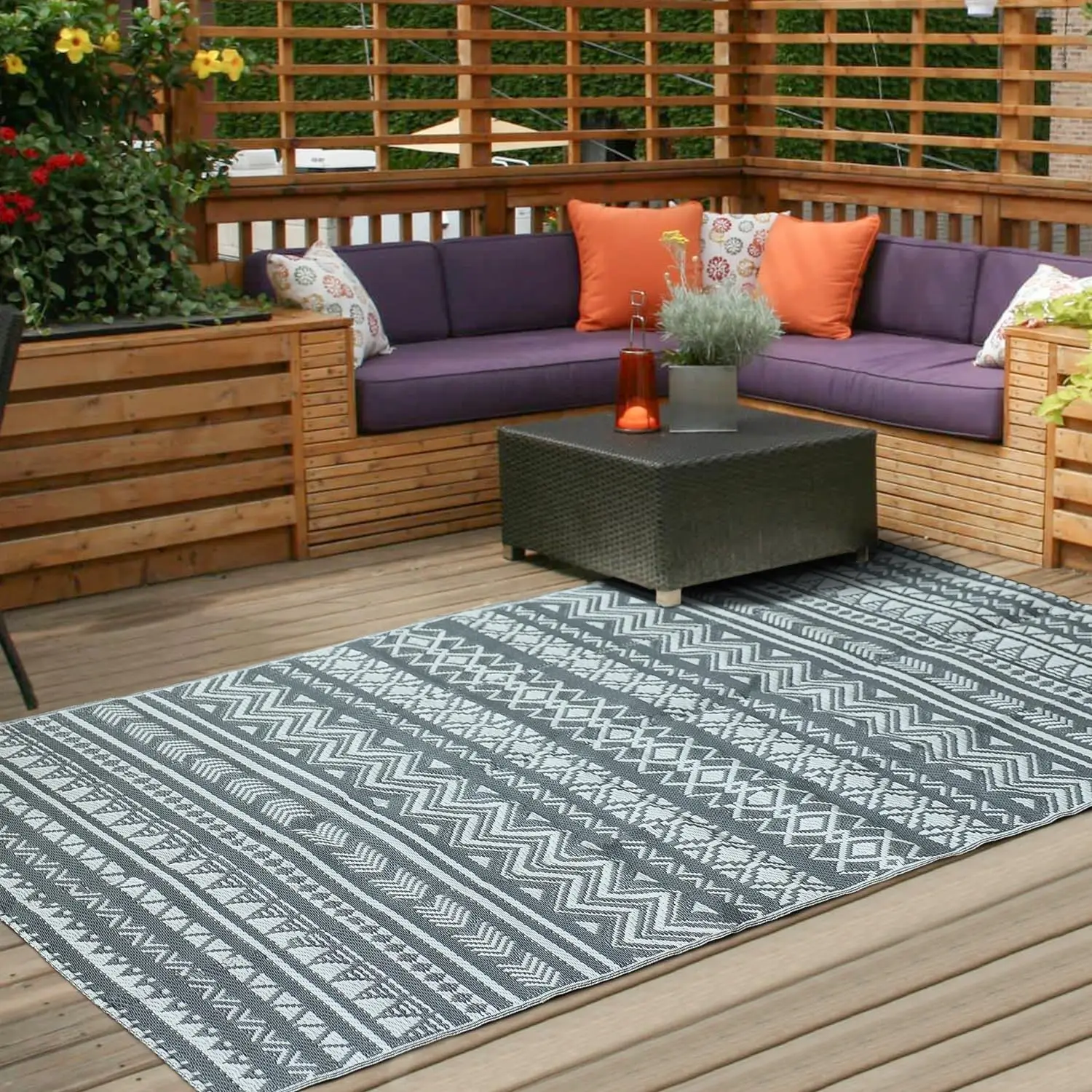 Cheap price waterproof outdoor mat recycled durable polypropylene patio rugs