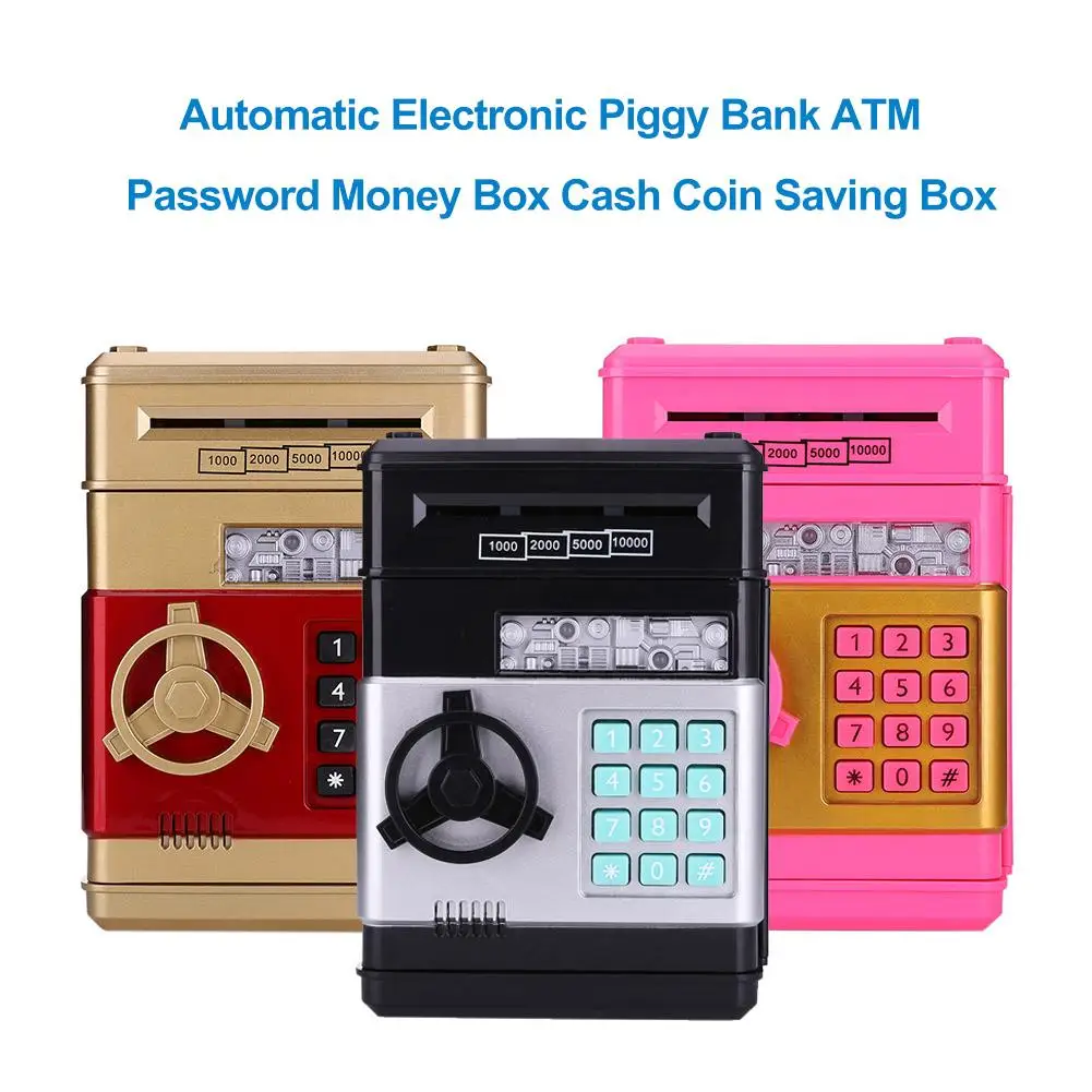 Money Bank with Password Cute ATM Piggy Bank Coin Can Electronic Piggy Bank for Kids