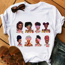 Melanin Poppin Tee Shirt Femme T-shirts I Am A Strong Melanin Queen t shirt African Black Girl History Month Female T-shirt