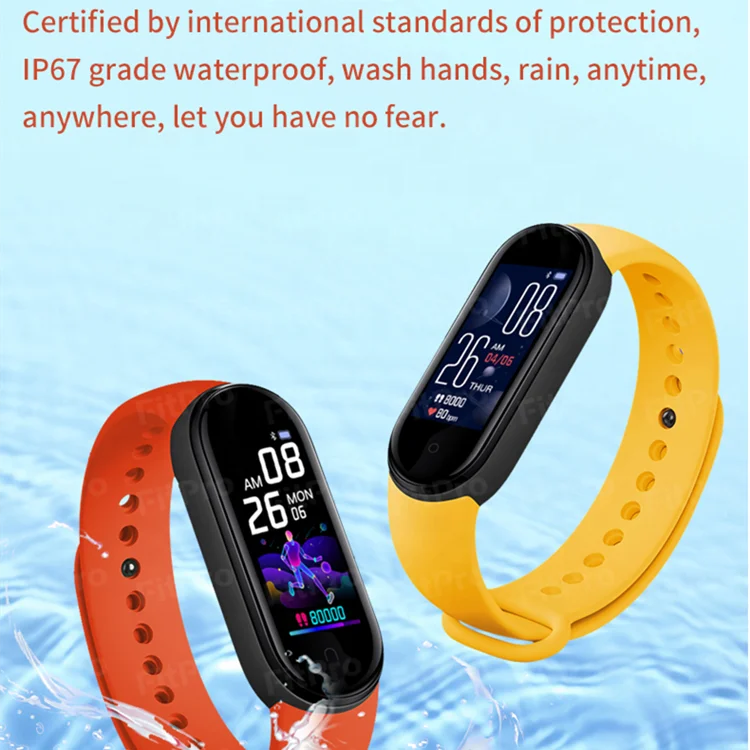  Трекер активности браслет Mi Band 5 BT5.0 AMOLED экран 5ATM водонепроницаемый фитнес-трекер сердечного