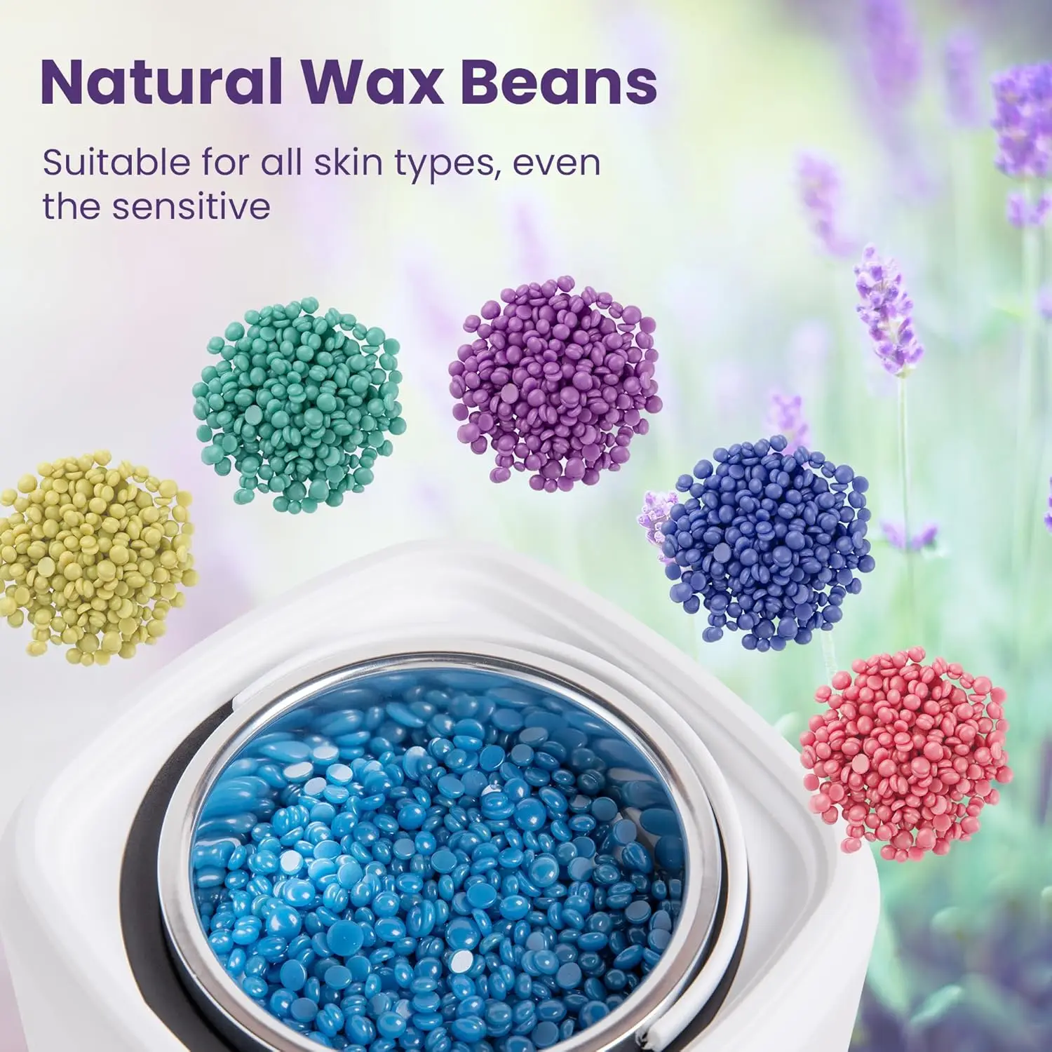 Waxing Kit Digital Wax Kit Portable Wax Warmer for Sensitive Skin Full Body Hair Removal