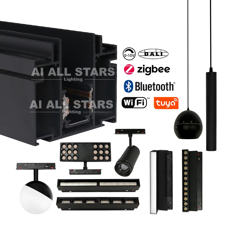 Russian PVC Stretch Ceiling Film Aluminum Profile 48V Magnetic Track Light Factory Price Shadow Profile Stretch Ceiling Profile