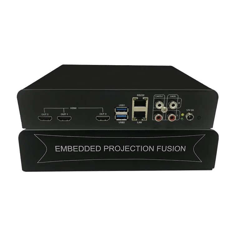 4K 1 In 3 Out Multi Projection Fusion for Immersive projection Media Art Exhibition