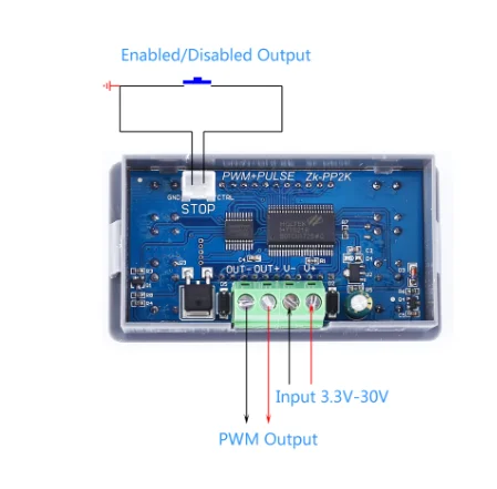  ZK-PP2K PWM генератор сигнала 8A модуль драйвера для двигателя/лампы двухрежимный ЖК-дисплей частота импульса рабочий цикл Регулируемый