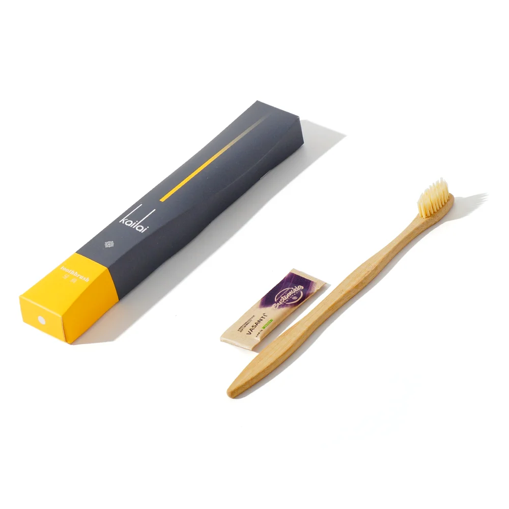 FSC Certificate Paper Biodegradable Dental Kit ECO Friendly Hotel Bamboo Toothbrush