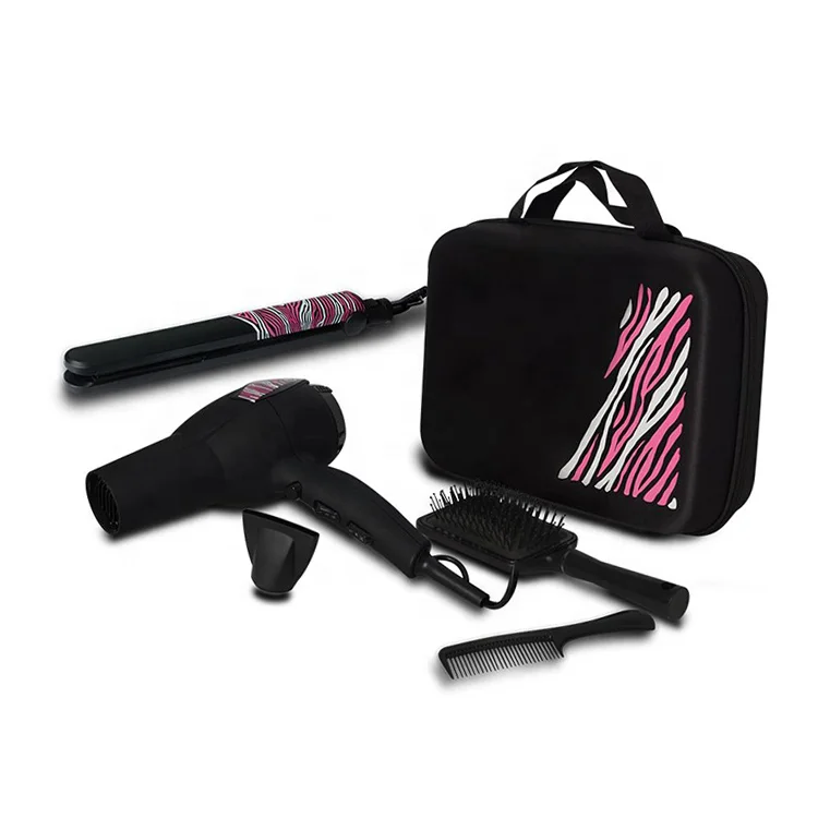 Fashion fordable handle travel hair straightener set