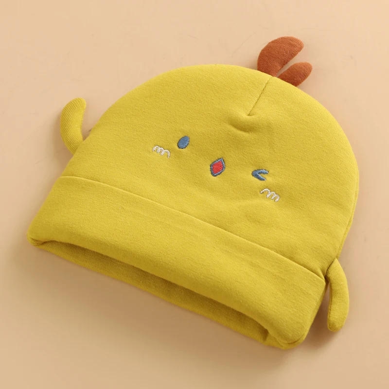 Autumn and winter warm newborn thickened 0-6 months baby boneless cotton newborn men and women baby beanie cap