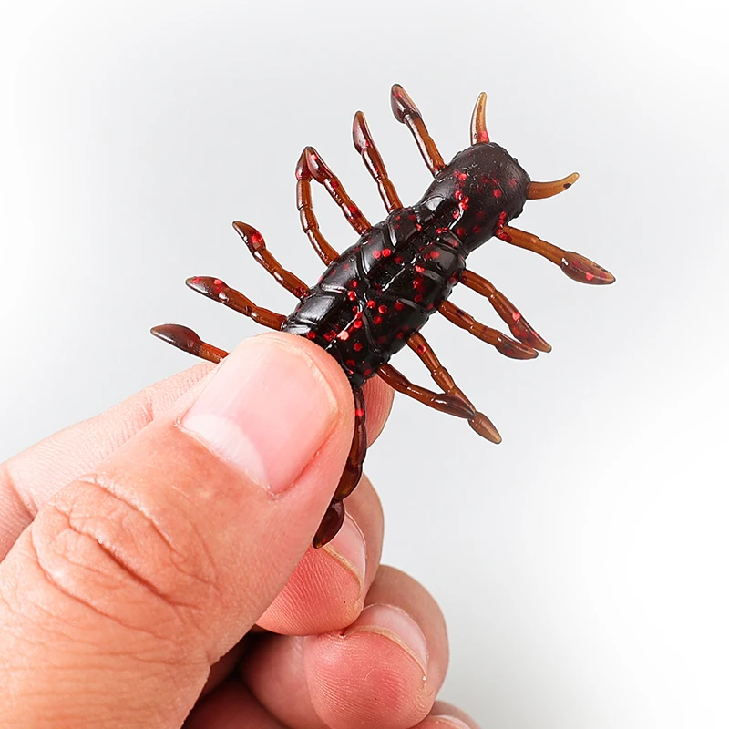 Palmer 4cm 2g 4pcs/box artificial soft shrimp fishing lure soft lobster fishing bait TPE lures with sequins saltwater freshwater