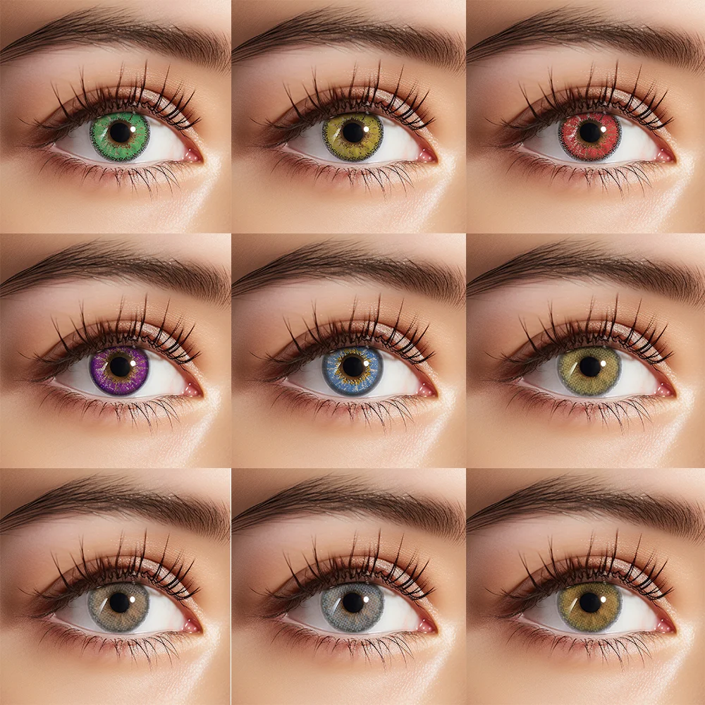 TX BIg Sale one dollar Yearly Colored Lenses Halloween Soft Contact Lenses Natural Soft Color Contact Lenses