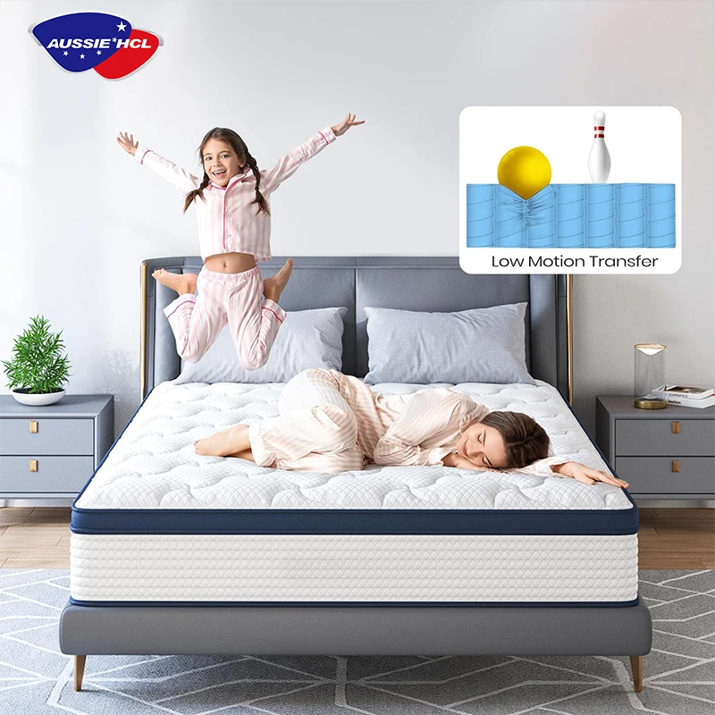 Water Cooled Comfortable Mattress King Size Rolled Up In A Carton Box  Mattress Memory Foam Pillow Top pocket Spring Mattress