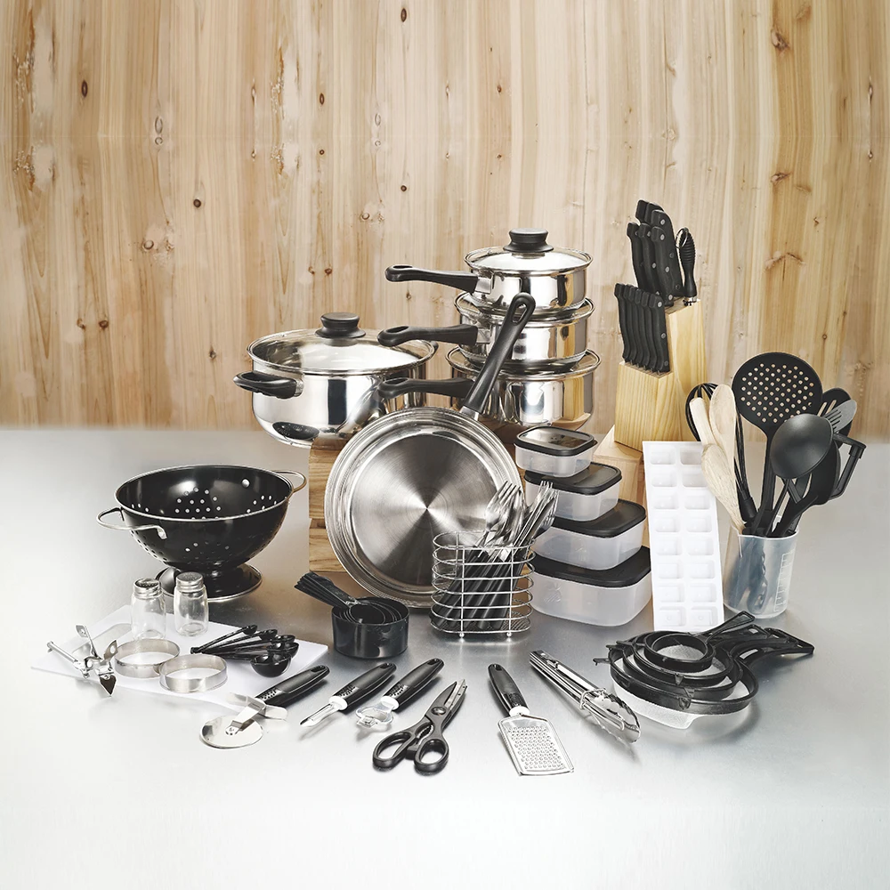 
Ready to ship Factory Price 80-Piece Kitchen Full Kitchen Ware Cookware Set ready to ship 