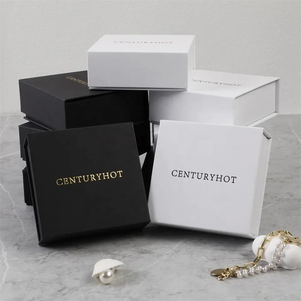 Custom Luxury Small Magnetic Closure 1200g Paperboard Ring Necklace Jewelry Gift Packaging Box with Logo