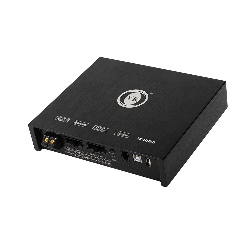 VK High quality new design car audio DSP amplifier processor support computer 10-channel low-level