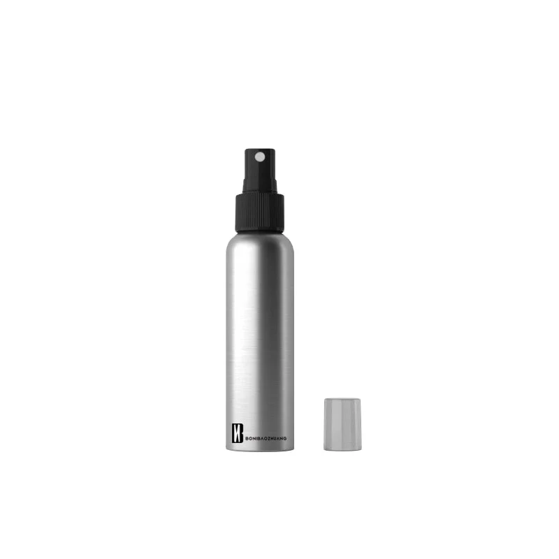 In stock 30ml 50ml 100ml 120ml 150ml 200ml 250ml 300ml manufacturer of aluminum body spray bottles with black Lid