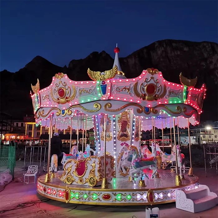 Amusement park equipment 16 seats luxury attraction carousel ride for sale
