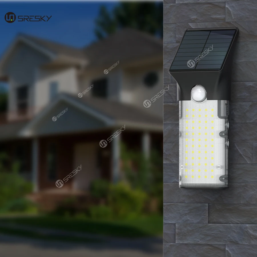 SRESKY outside waterproof garden wall lamp outdoor portable solar rechargeable led solar camping light