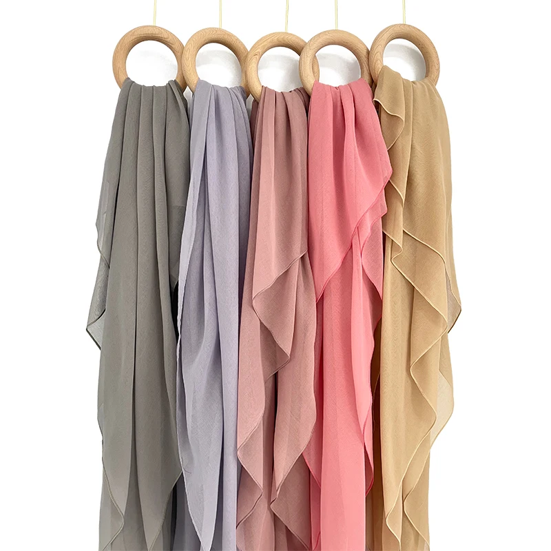 hotselling tudung bawal premium cotton muslim plain voile hijab scarves shawals