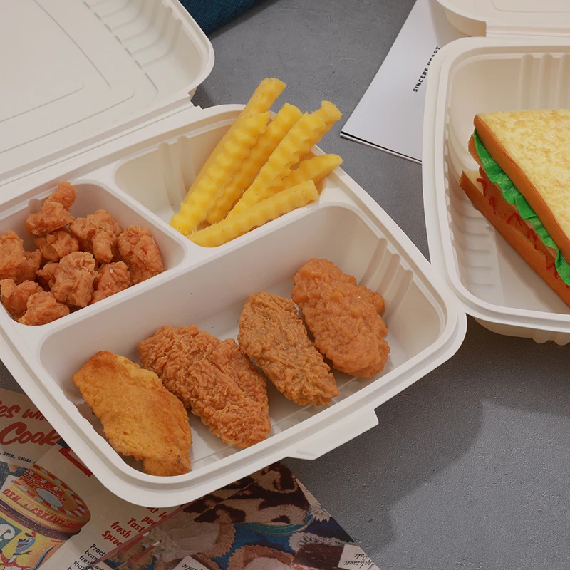Hot Selling Food Container Disposable Recyclable Cornstarch Disposable Lunch Box