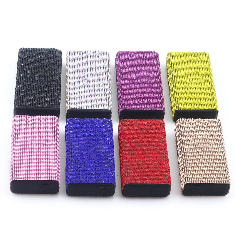 Fashion sequins LED lights Woman Personal Self Defense Keychain set female multi-function flashlight keychain