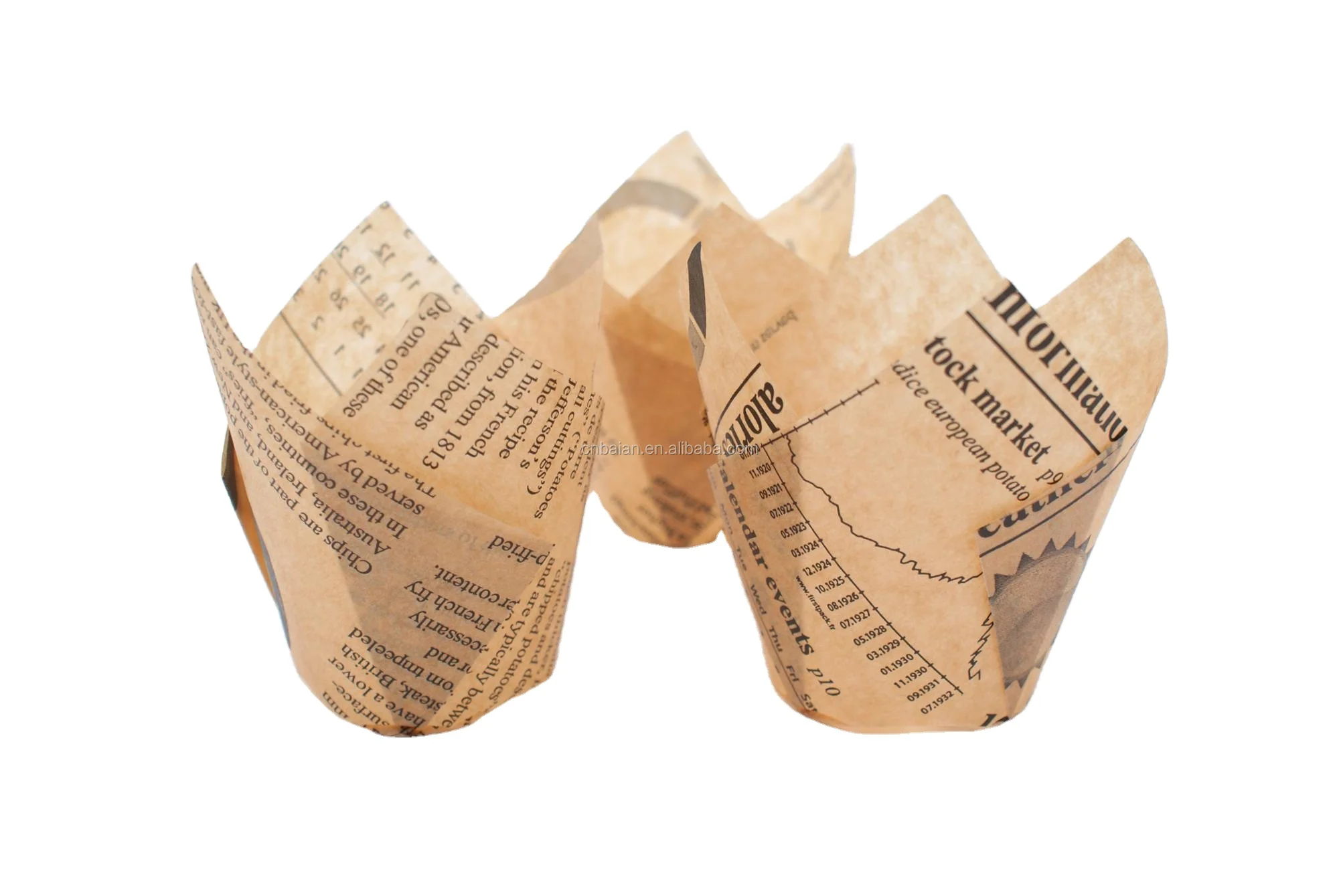 Printing Europe greaseproof paper cupcake liners tulip muffin cup