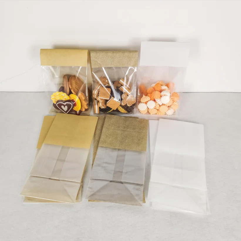 
Block Bottom OPP Bags for Packing Cookies Sweets Snacks Chocolates Gifts 