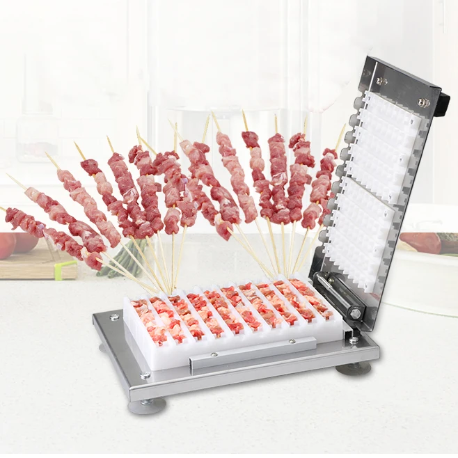 Good quality Automatic Meat Skewer Machine / Satay Skewer Machine / Kebab Skewer Machine