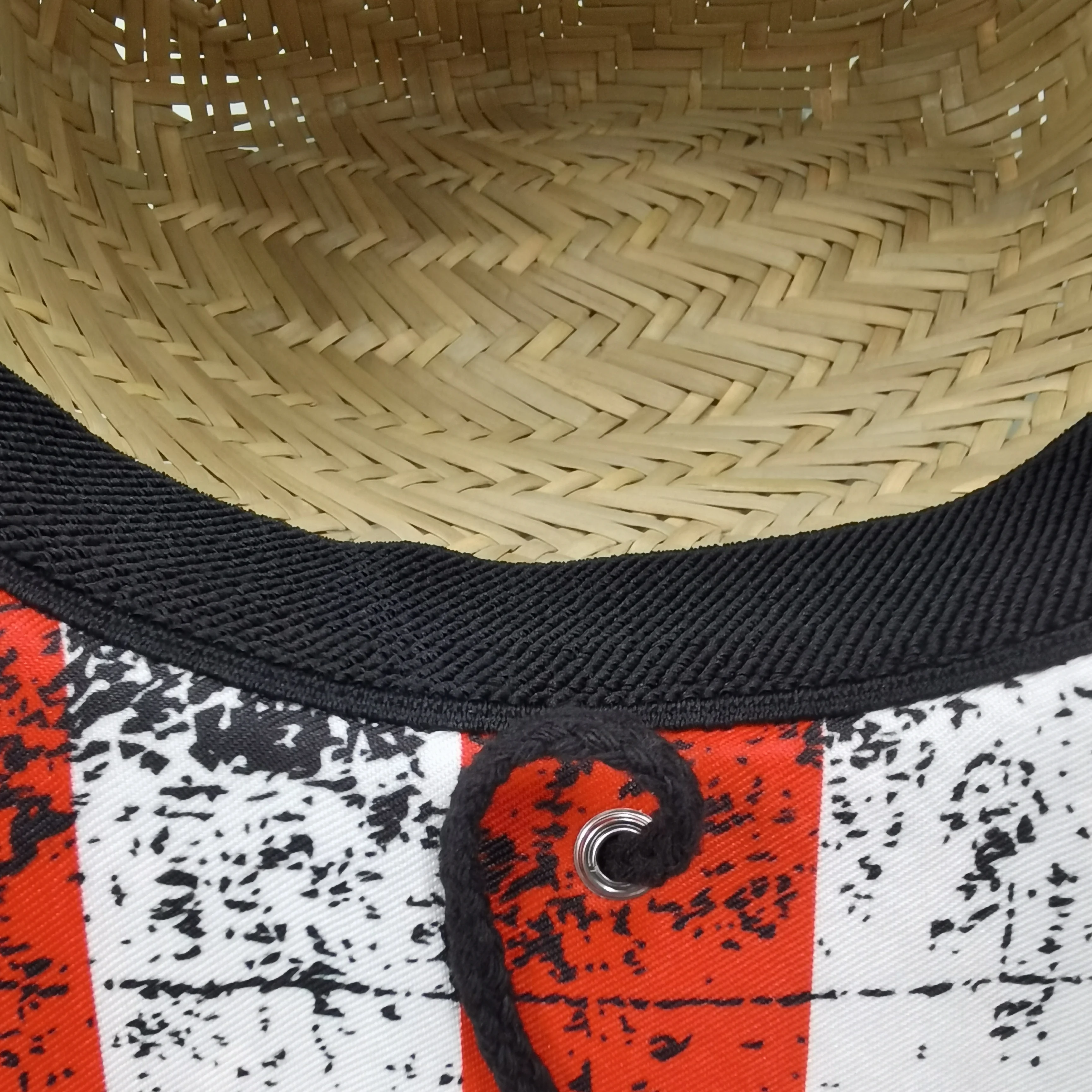 Wholesales wide brim men women summer printed sun beach lifeguard surf safari fishing woven usa american flag straw sun hat