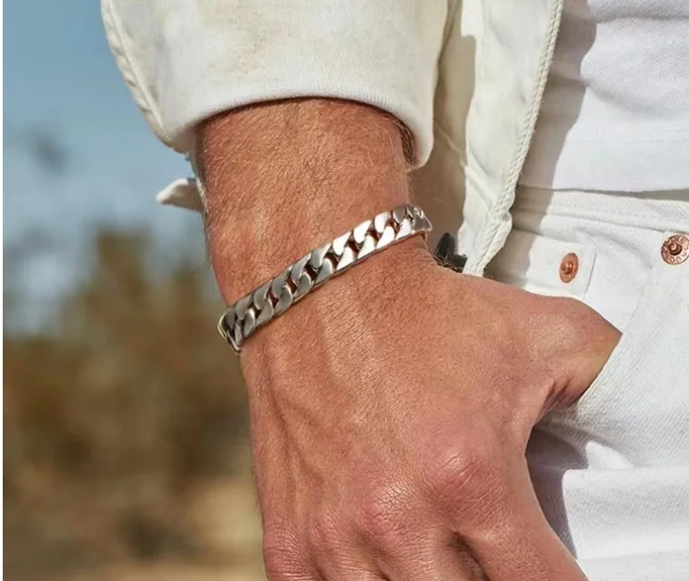 Custom Bracelet S925/14K/18K GOLDName Plate with Cuban Chain Bracelet