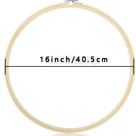 Knitting Tool Cross Stitch Toy Hoops Ring 16 inch bamboo embroidery hoops for Needlework