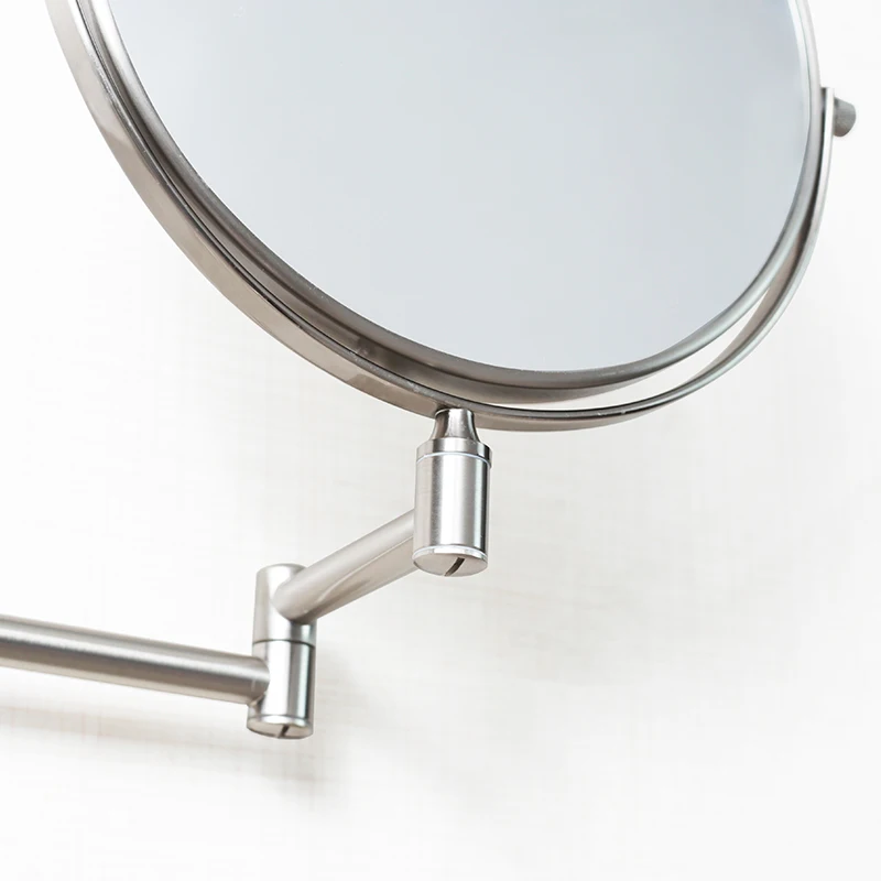 Norhs Wholesale Custom Size Bathroom Aluminum Frame Makeup Wall Mirror Round 360 Rotary Magnifying Mirrors