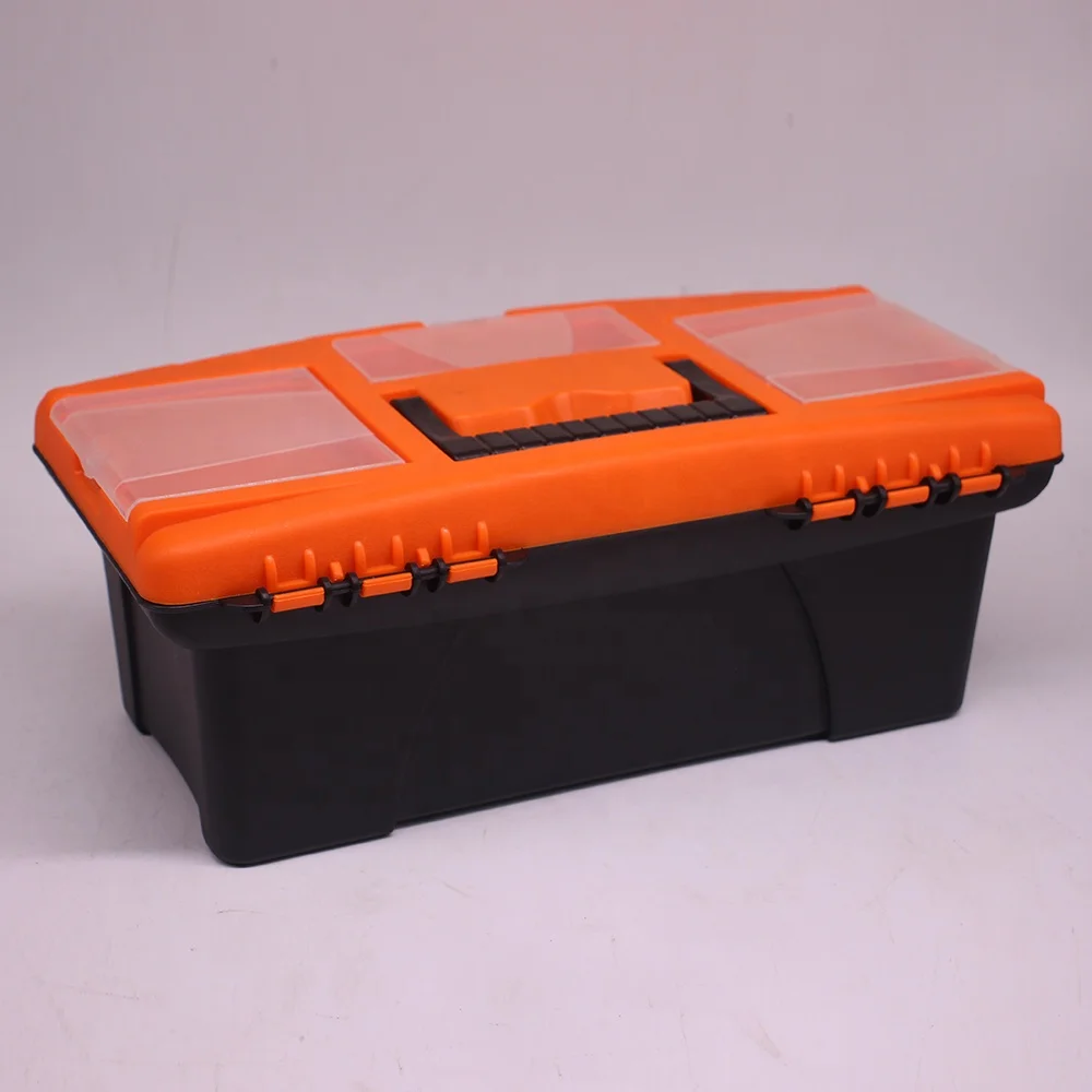 Ящик для инструментов 13 дюймов со съемным подносом, бытовой и профессиональный ящик для инструментов