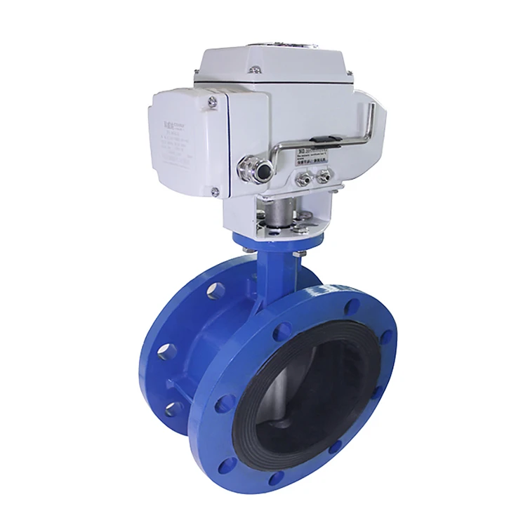 DN50~DN300 Electric Actuator Flange Butterfly Valve for Water Butterfly Valve DN80 Flange Connection Price