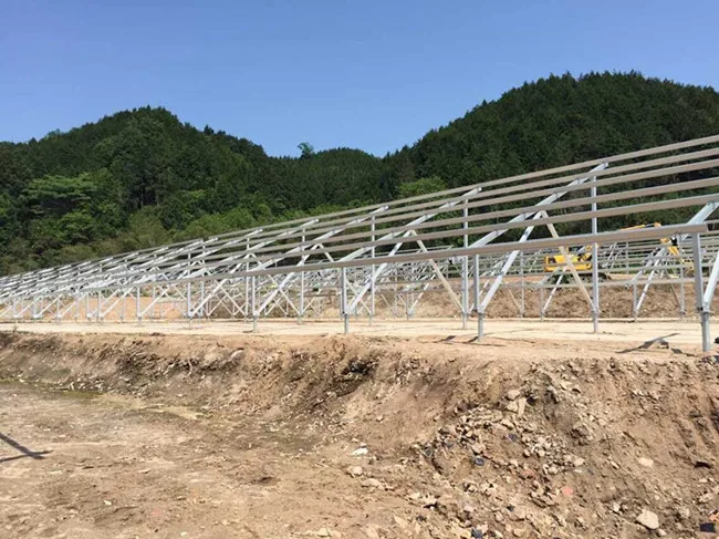 Aluminum ground mounting solar system with ground screw pile