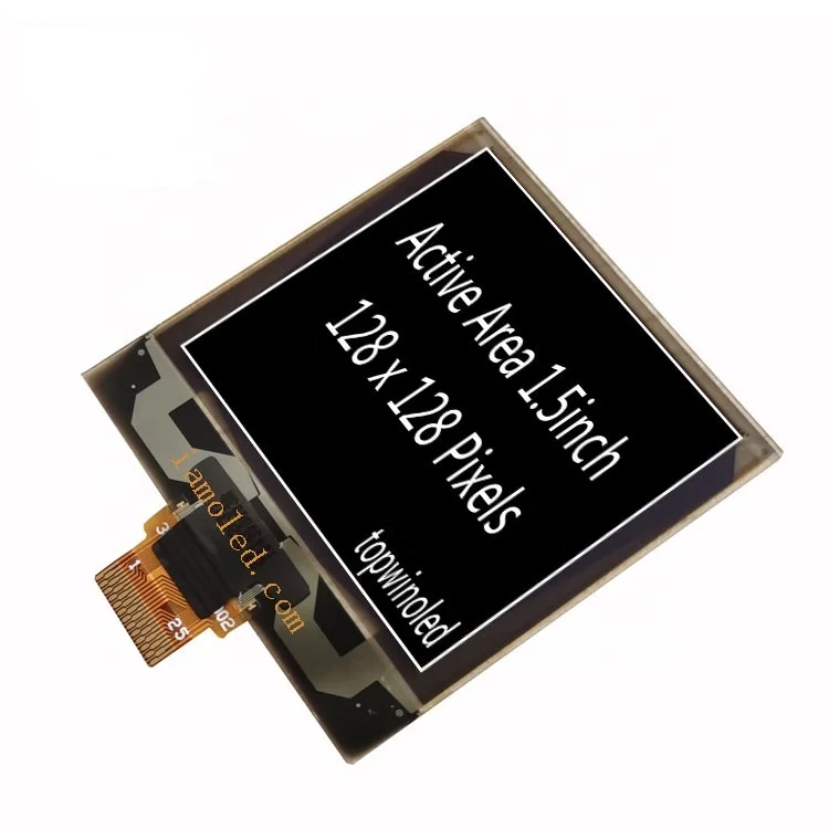 1.5' 1.5inch 1.5 inch oled 128x128 pixels 25 pin soldering display prrallel and serial multi-Interface white colour smart watch