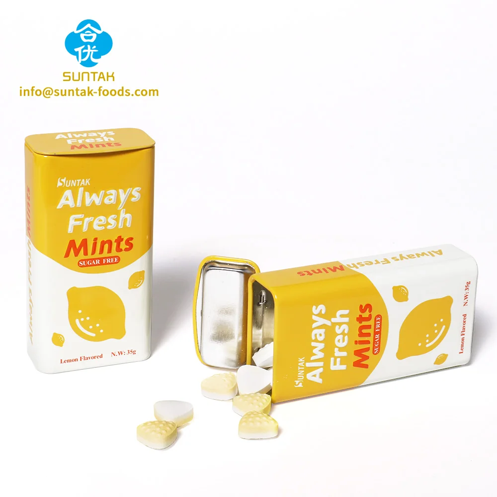 Sugar Free  Mint Tablet Candy  For Refresh Breath hard candy xylitol candies lemon flavored mints