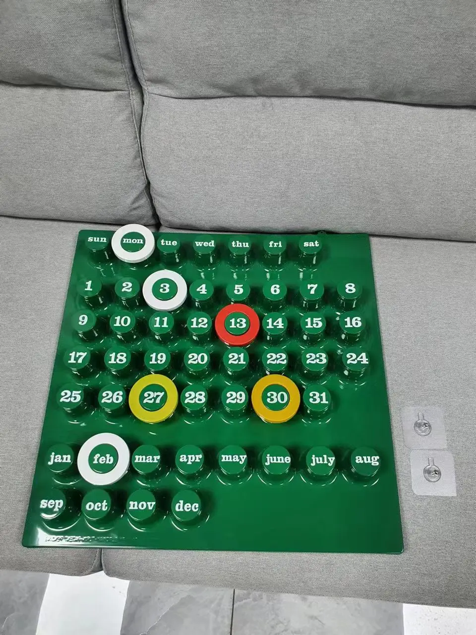 Hot Selling INS Style PVC Plastic Calendar Modern Ring Record Date Standing Wall Desk Light Calendar