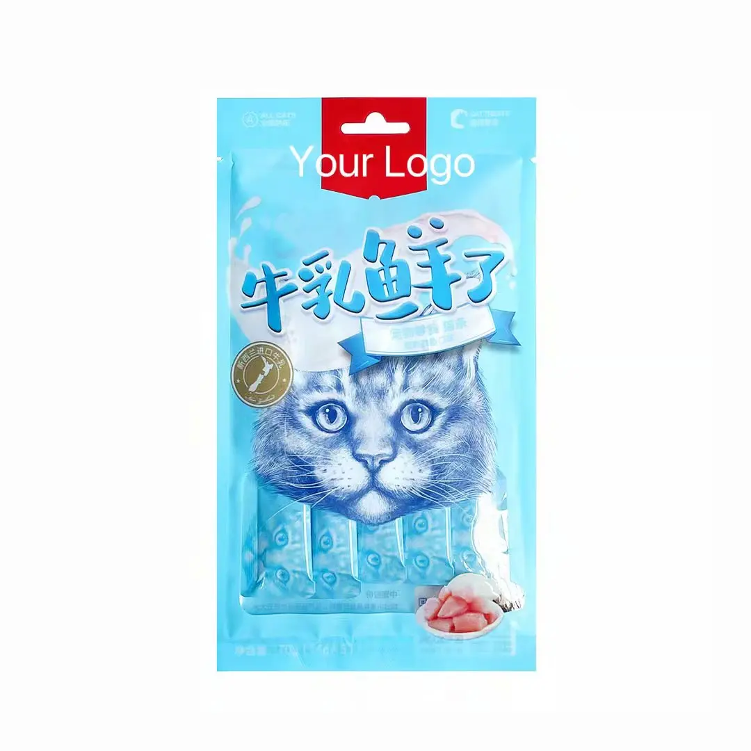 Hot Sale Factory Custom High Nutrition Delicious Cat Bars Cat Treat Snack Wet Food Cat Liquid Creamy Snack