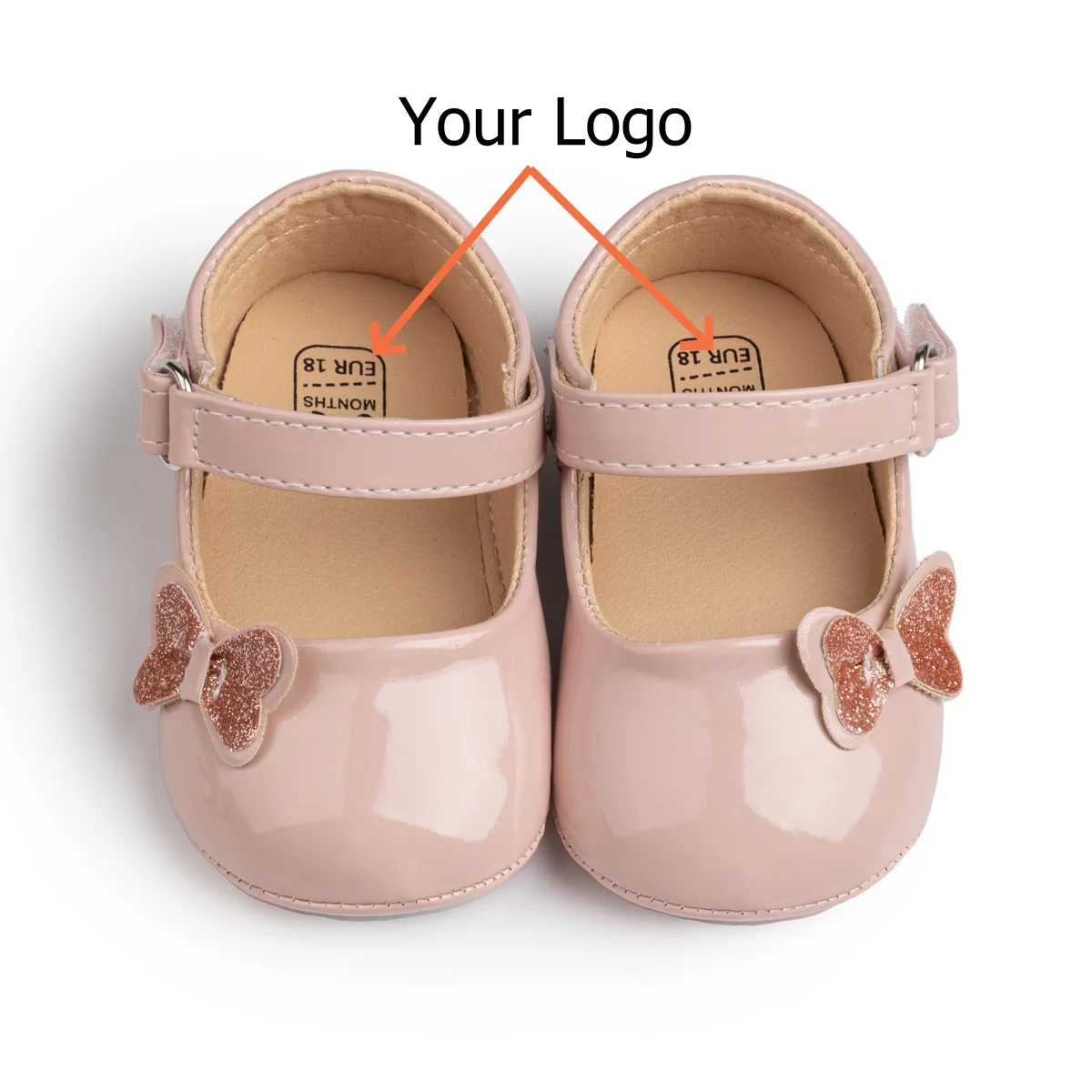 Minor Customize Logo Fashion New Cute Baby Party Shoes Light Breathable Bowknot Baby Girl Princess Dress Shoes