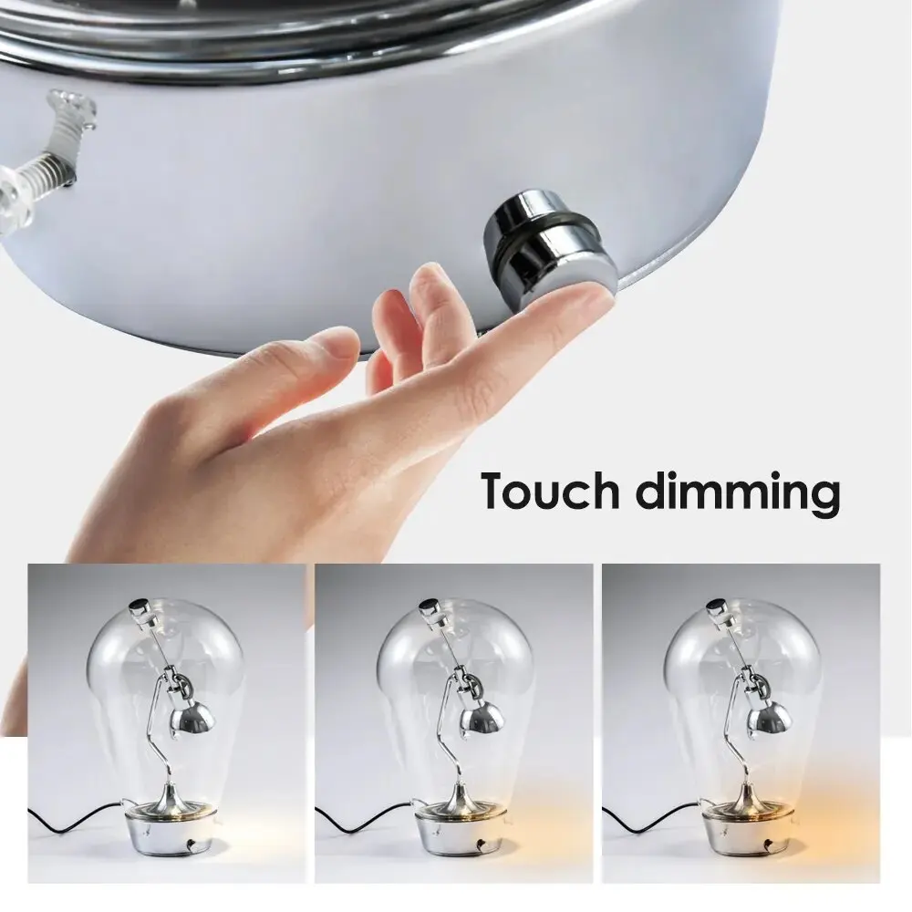 Led Luxury Table Lamps Reading Lamp For Bedroom Blow Glass Living Room Light Modern Simple Magnet Stone Bedroom Study Desk Lamp