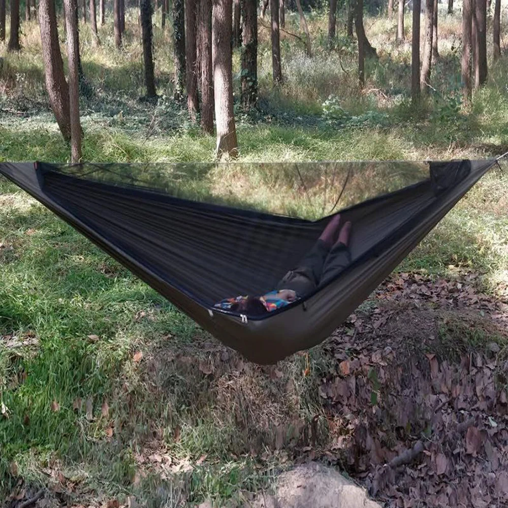 Wildrex Hammock 210T outdoor hiking Nylon Portable swing hanging Parachute Camping Nylon Tent Hammock bed