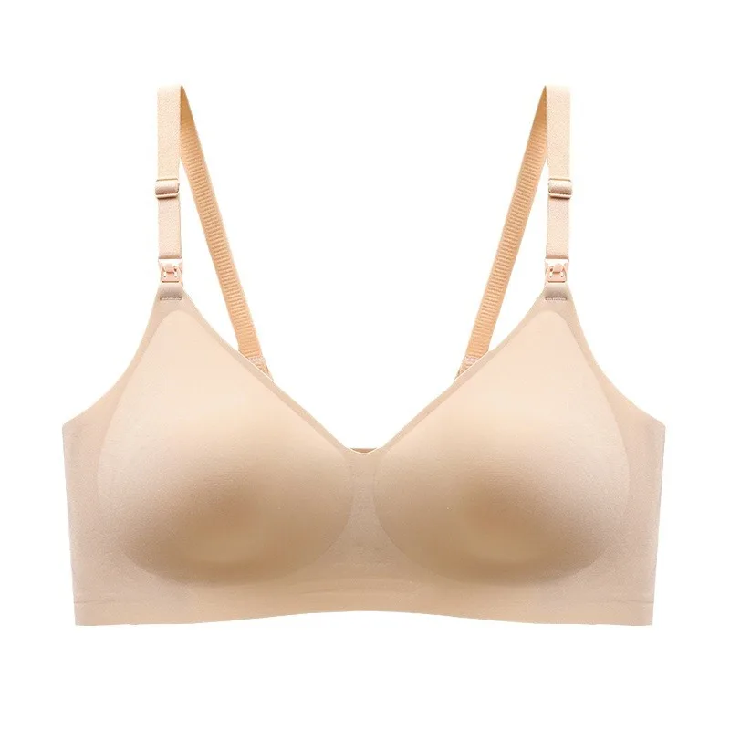 Wholesale Everyday full coverage support One-Piece Ice Silk plus size Adjustment Breastfeeding bra for women