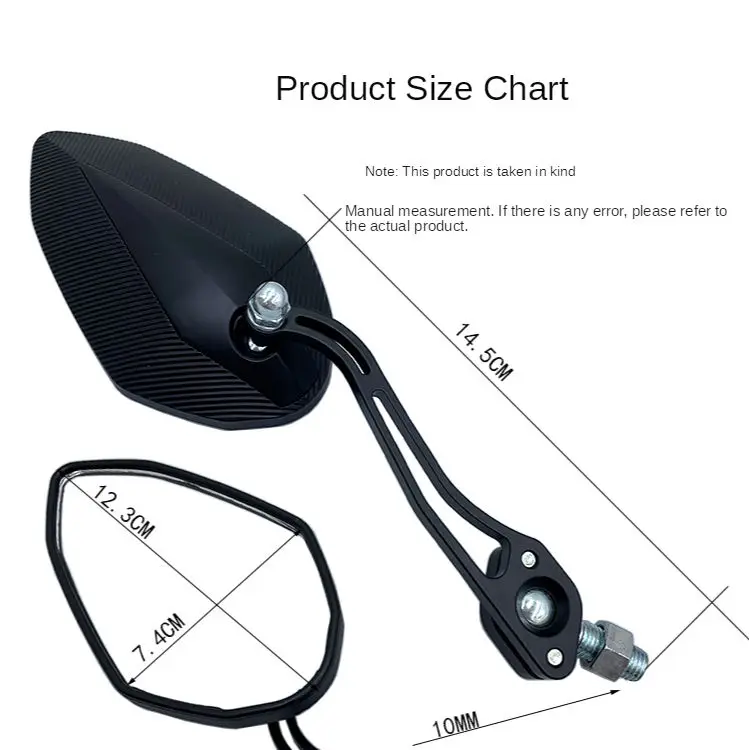 2022 Universal  Handlebar Side Mirror Rearview Mirrors For Motorcycle Motorbike  Handle Bar End Mirror