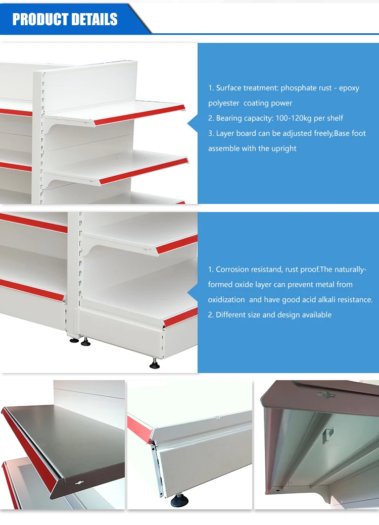 China Factory Supermarket Shelf Gondola Shelves Display Cabinets for Supermarket/Hypermarket/Grocery Store/Shopping Mall