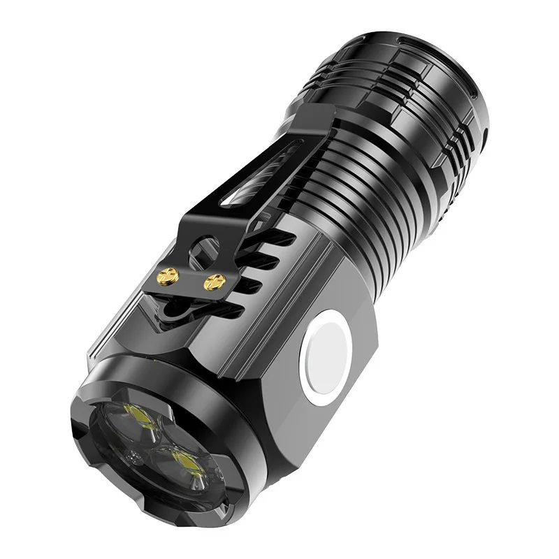 3 F350 LED Mini Flashlight Powerful Type-C Rechargeable 18350 Battery Torch SST20 2000LM Lamp with Tail Magnet Tactical Lantern