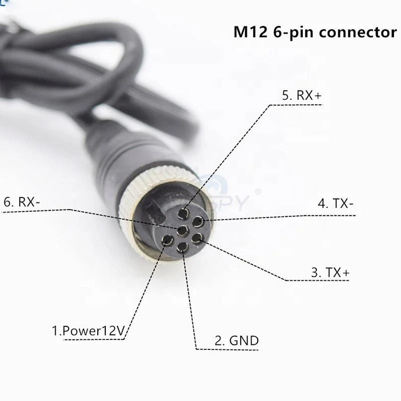 720P 960P 1080P M8 6Pin M12 6-Pin Connector SD Card IR CUT Night Vision Outdoor Security Waterproof Bus IP Camera Camhi App