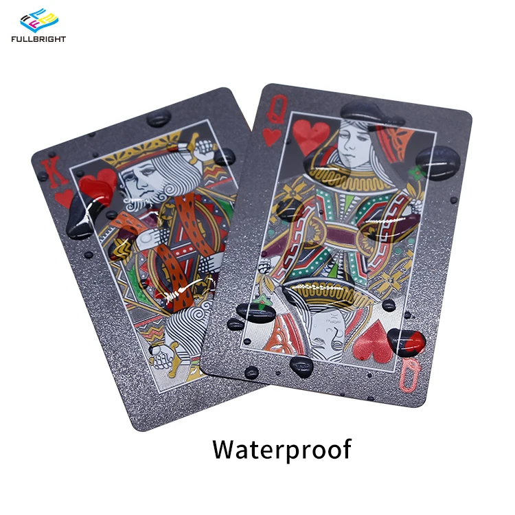 Customized black personalised jumbo playing cards set